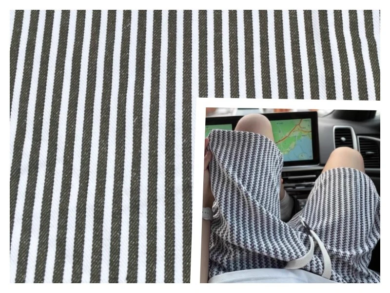 Striped Yarn Dyed Cotton Linen Fabric 4 Striped Yarn Dyed Cotton Linen Fabric 4